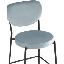 Cтул полубарный Stool Group Барбара NEW велюр серо-голубой