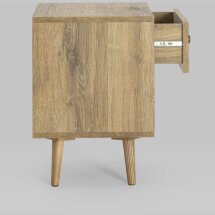 Тумбочка Stool Group Berber с открытой полкой и одним ящиком 33 принт ножки массив дерева