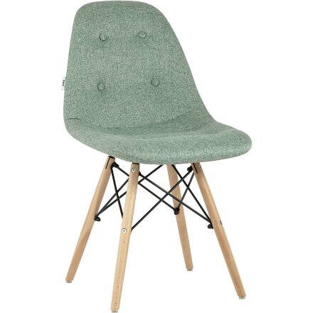 Стул Stool Group DSW SOFT мятный обивка рогожка ножки массив бука металлический каркас 