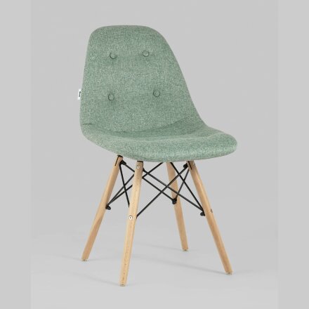 Стул Stool Group DSW SOFT мятный обивка рогожка ножки массив бука металлический каркас 