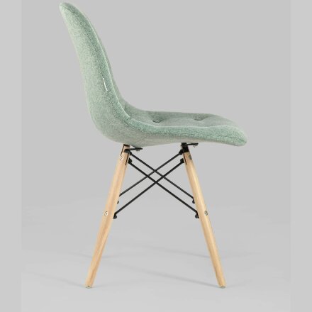 Стул Stool Group DSW SOFT мятный обивка рогожка ножки массив бука металлический каркас 