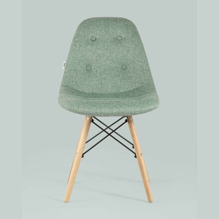 Стул Stool Group DSW SOFT мятный обивка рогожка ножки массив бука металлический каркас 