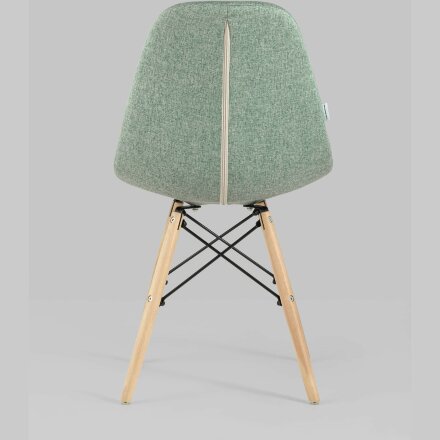 Стул Stool Group DSW SOFT мятный обивка рогожка ножки массив бука металлический каркас 