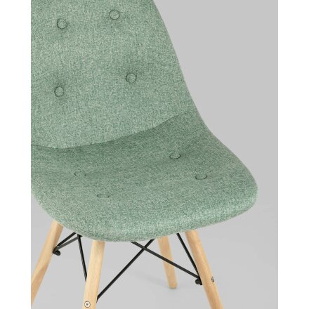 Стул Stool Group DSW SOFT мятный обивка рогожка ножки массив бука металлический каркас 