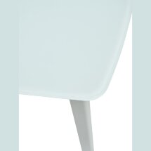 Стол ELIOT 120 FROSTED SUPER WHITE белое матовое стекло/ белый каркас М-City
