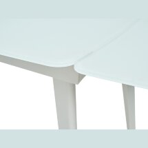 Стол ELIOT 120 FROSTED SUPER WHITE белое матовое стекло/ белый каркас М-City