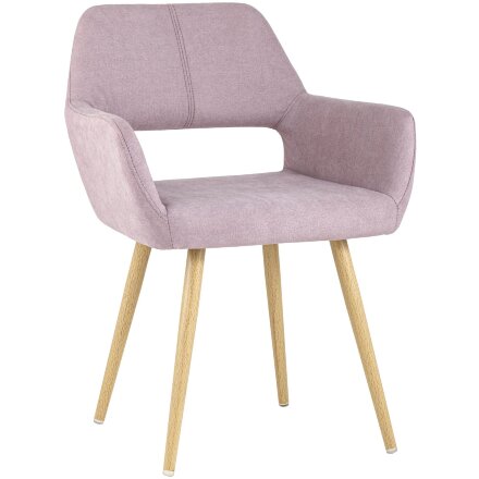Стул Stool Group Кромвель розовый, широкая эргономичная спинка, удобные подлокотники, обивка плотная ткань, метал 