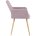 Стул Stool Group Кромвель розовый, широкая эргономичная спинка, удобные подлокотники, обивка плотная ткань, метал 