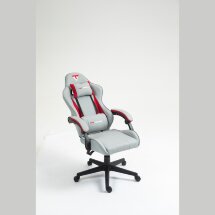 Кресло спортивное TopChairs Phantom ткань серо-красный