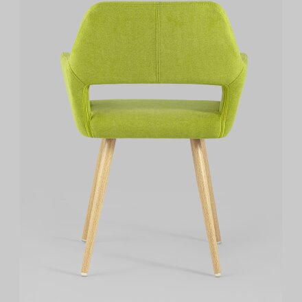 Стул Stool Group Кромвель травяной, широкая эргономичная спинка, удобные подлокотники, обивка плотная ткань, мета 