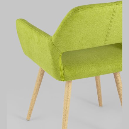 Стул Stool Group Кромвель травяной, широкая эргономичная спинка, удобные подлокотники, обивка плотная ткань, мета 