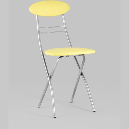 Стул складной Stool Group М8-01 Компакт желтый металлический каркас, обивка экокожа 