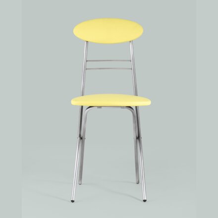 Стул складной Stool Group М8-01 Компакт желтый металлический каркас, обивка экокожа 