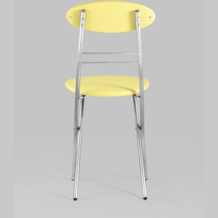 Стул складной Stool Group М8-01 Компакт желтый металлический каркас, обивка экокожа 