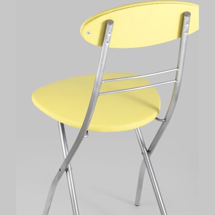 Стул складной Stool Group М8-01 Компакт желтый металлический каркас, обивка экокожа 