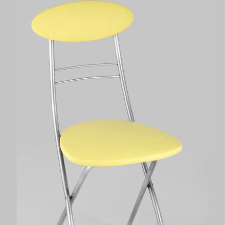 Стул складной Stool Group М8-01 Компакт желтый металлический каркас, обивка экокожа 