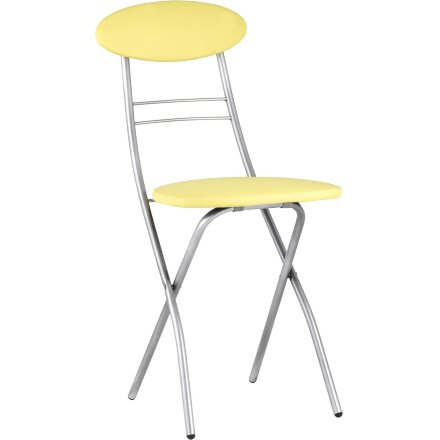 Стул складной Stool Group М8-01 Компакт желтый металлический каркас, обивка экокожа 