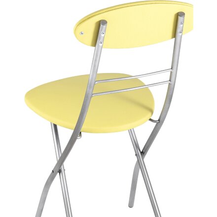 Стул складной Stool Group М8-01 Компакт желтый металлический каркас, обивка экокожа 