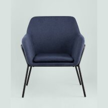 Кресло Stool Group Шелфорд синее мягкое тканевое