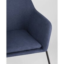 Кресло Stool Group Шелфорд синее мягкое тканевое