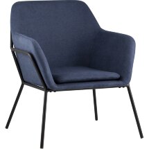 Кресло Stool Group Шелфорд синее мягкое тканевое