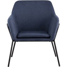 Кресло Stool Group Шелфорд синее мягкое тканевое