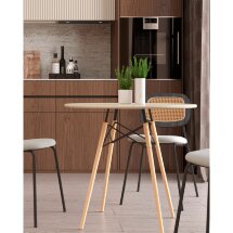 Стол Eames DSW D80 бежевый