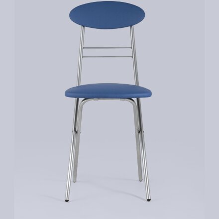 Стул складной Stool Group М8-01 Компакт синий металлический каркас, обивка экокожа 