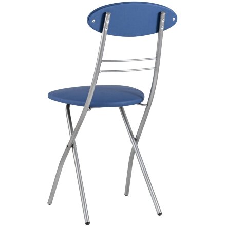 Стул складной Stool Group М8-01 Компакт синий металлический каркас, обивка экокожа 