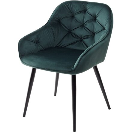 Стул BREEZE BLUVEL-78 GREEN, велюр / черный каркас, велюр М-City 