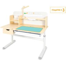 Детский стол Ergokids Bravo Maximus Plus Maple/Grey  арт. TH-360 Maximus Plus MG/G  - столешница клён / накладки на ножках серые  коробок-3 шт.