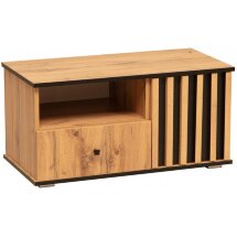ТВ-тумба Либерти 51.07 дуб вотан / черный / профиль Masa Decor дуб вотан