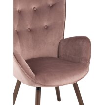 Стул Stool Group Гранд розовый, каркас из натурального дерева, мягкая спинка, широкие ножки и сиденье, обивка из
