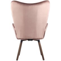 Стул Stool Group Гранд розовый, каркас из натурального дерева, мягкая спинка, широкие ножки и сиденье, обивка из