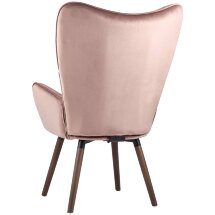 Стул Stool Group Гранд розовый, каркас из натурального дерева, мягкая спинка, широкие ножки и сиденье, обивка из