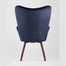 Стул Stool Group Гранд синий велюр, деревянные ножки