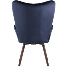 Стул Stool Group Гранд синий велюр, деревянные ножки