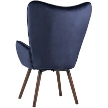 Стул Stool Group Гранд синий велюр, деревянные ножки
