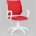 Кресло офисное TopChairs ST-BASIC-W красная ткань крестовина белый пластик 