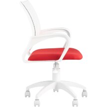 Кресло офисное Stool Group TopChairs ST-BASIC-W красная ткань крестовина белый пластик