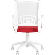 Кресло офисное Stool Group TopChairs ST-BASIC-W красная ткань крестовина белый пластик