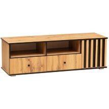 ТВ-тумба Либерти 51.06 дуб вотан / черный / профиль Masa Decor дуб вотан