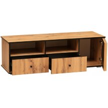 ТВ-тумба Либерти 51.06 дуб вотан / черный / профиль Masa Decor дуб вотан