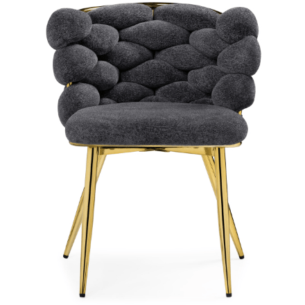 Стул на металлокаркасе Rendi gray / gold 