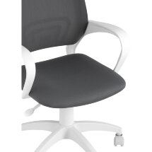 Кресло офисное Stool Group Topchairs ST-BASIC-W серая ткань крестовина белый пластик
