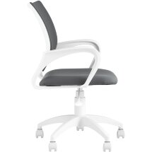Кресло офисное Stool Group Topchairs ST-BASIC-W серая ткань крестовина белый пластик