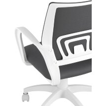 Кресло офисное Stool Group Topchairs ST-BASIC-W серая ткань крестовина белый пластик