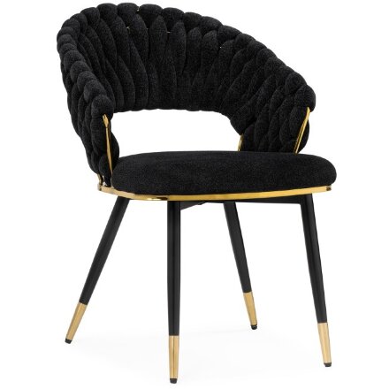 Стул на металлокаркасе Rakel black / gold 