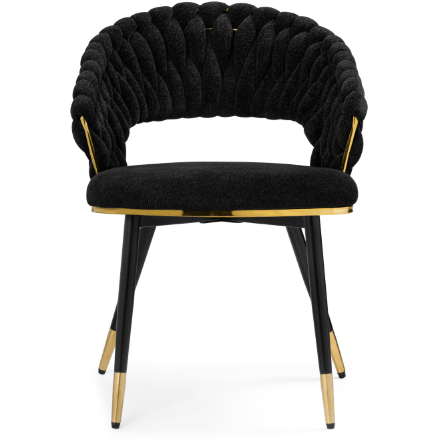 Стул на металлокаркасе Rakel black / gold 