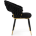Стул на металлокаркасе Rakel black / gold 